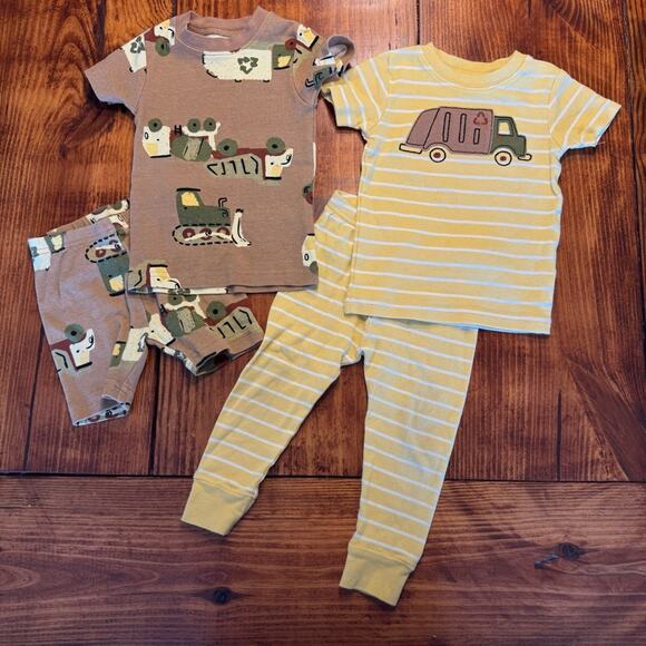 Carter's‎ 4-Piece Pajama Set – Boys Trucks – Size 12 Months - Picture 1 of 5